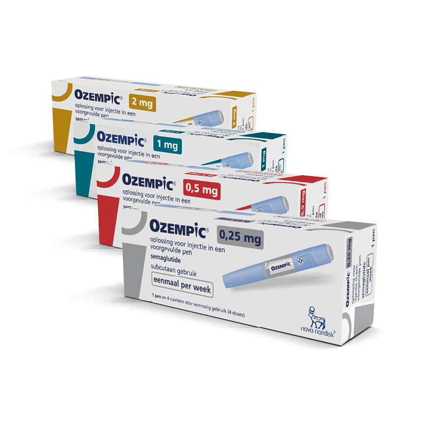 Ozempic injectiepennen in verschillende doseringen